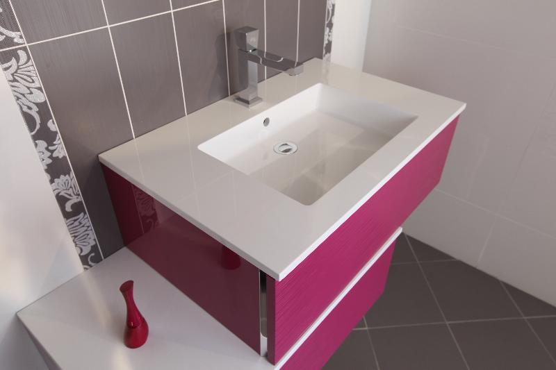 Superior Meuble Salle De Bain Rose #5: Meuble Rose Vasque Rectangulaire. « Superior Meuble Salle De Bain Rose #5: Meuble Rose Vasque Rectangulaire. «