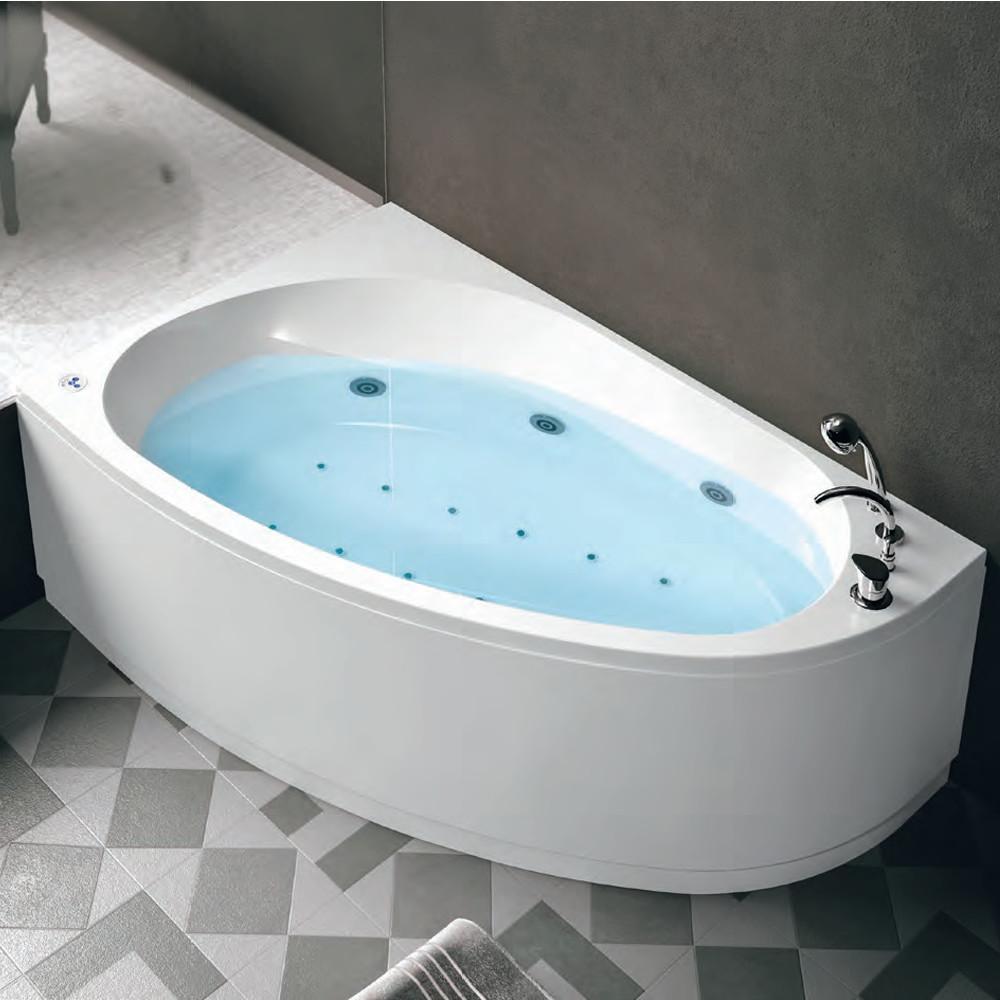 Baignoire hydromassage d'angle arrondie