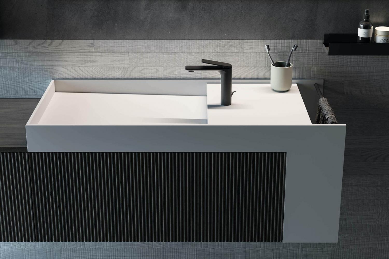 Meuble de salle de bains avec lavabo contemporain