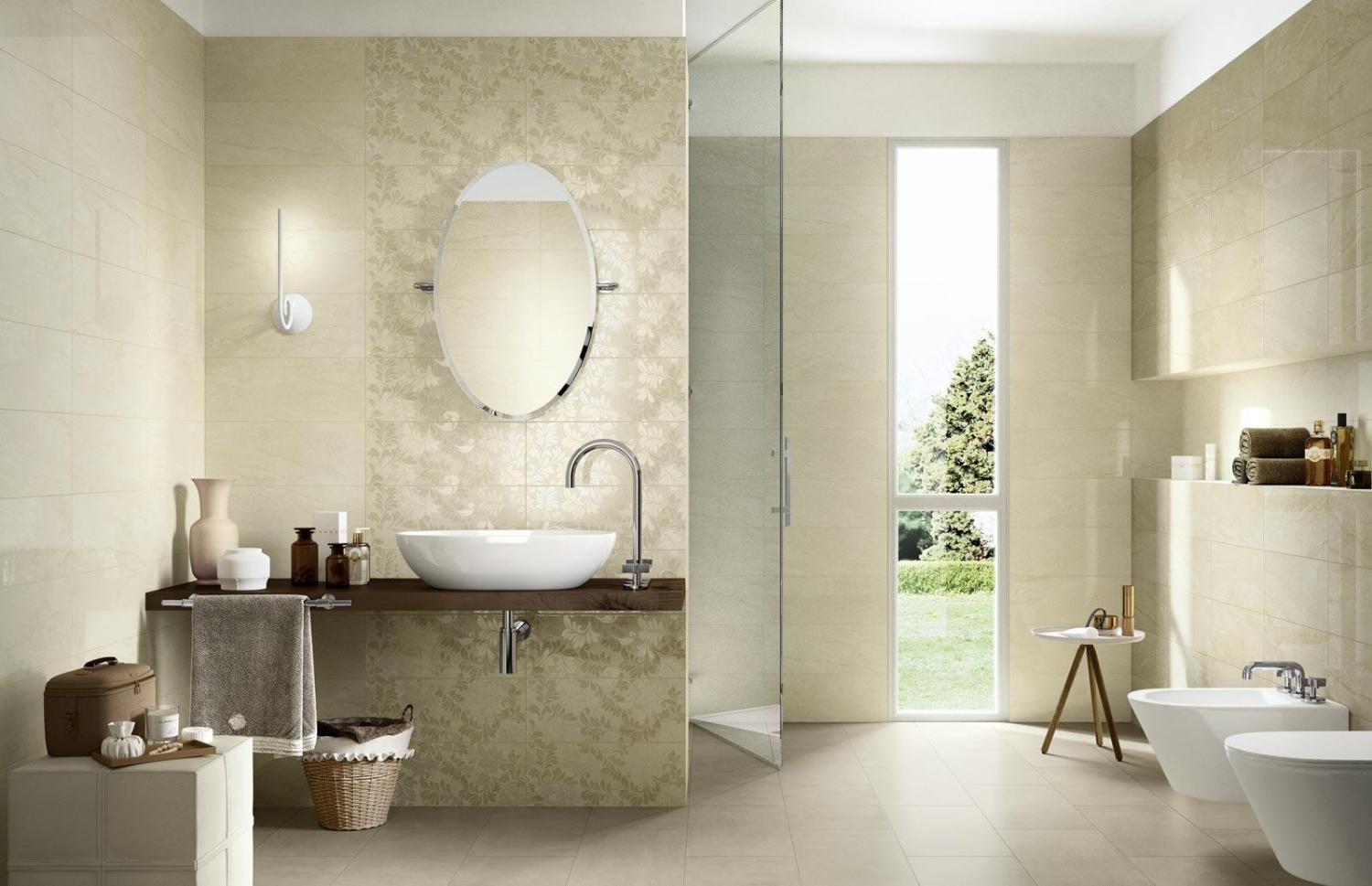 Salle de bains tons beige