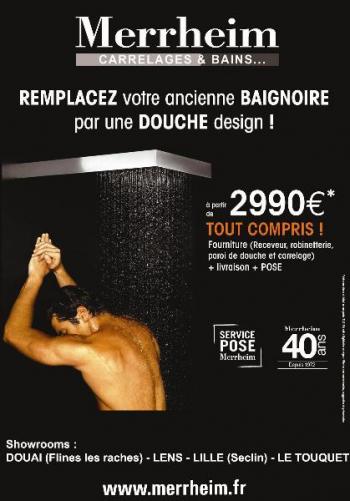 Communication à la rentrée sur notre nouveau concept : Remplacez votre baignoire par une douche design