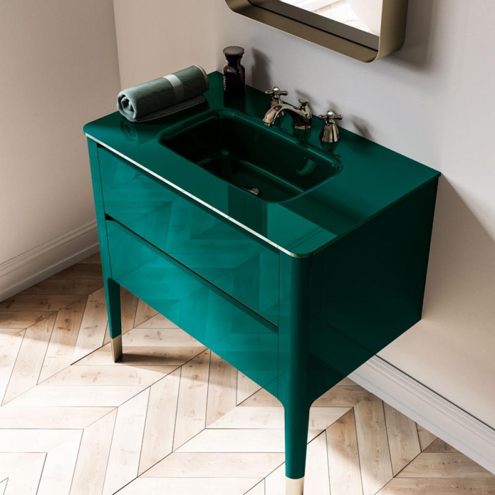 Meuble de salle de bains - couleur verte