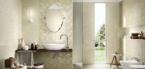 Salle de bains tons beige