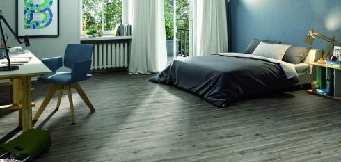 Carrelage sol imitation parquet gris