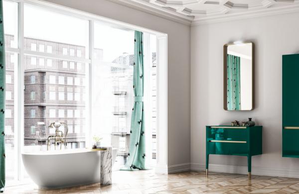 Meuble de salle de bains - couleur verte